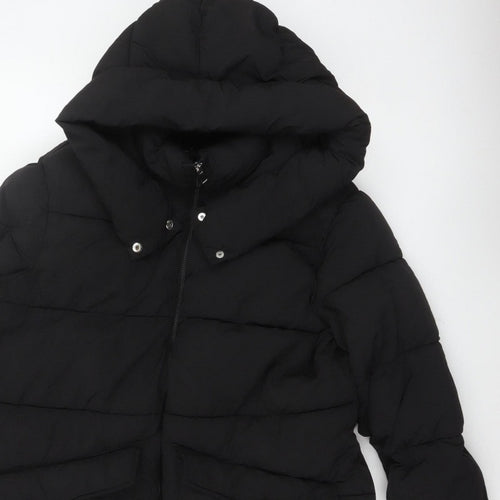 Papaya Women’s Black Size 16 Hooded Quilted Puffer Jacket