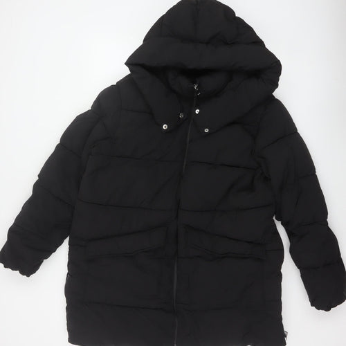 Papaya Women’s Black Size 16 Hooded Quilted Puffer Jacket