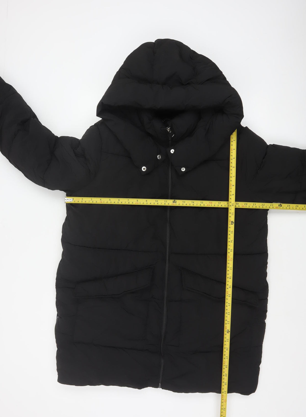 Papaya Women’s Black Size 16 Hooded Quilted Puffer Jacket