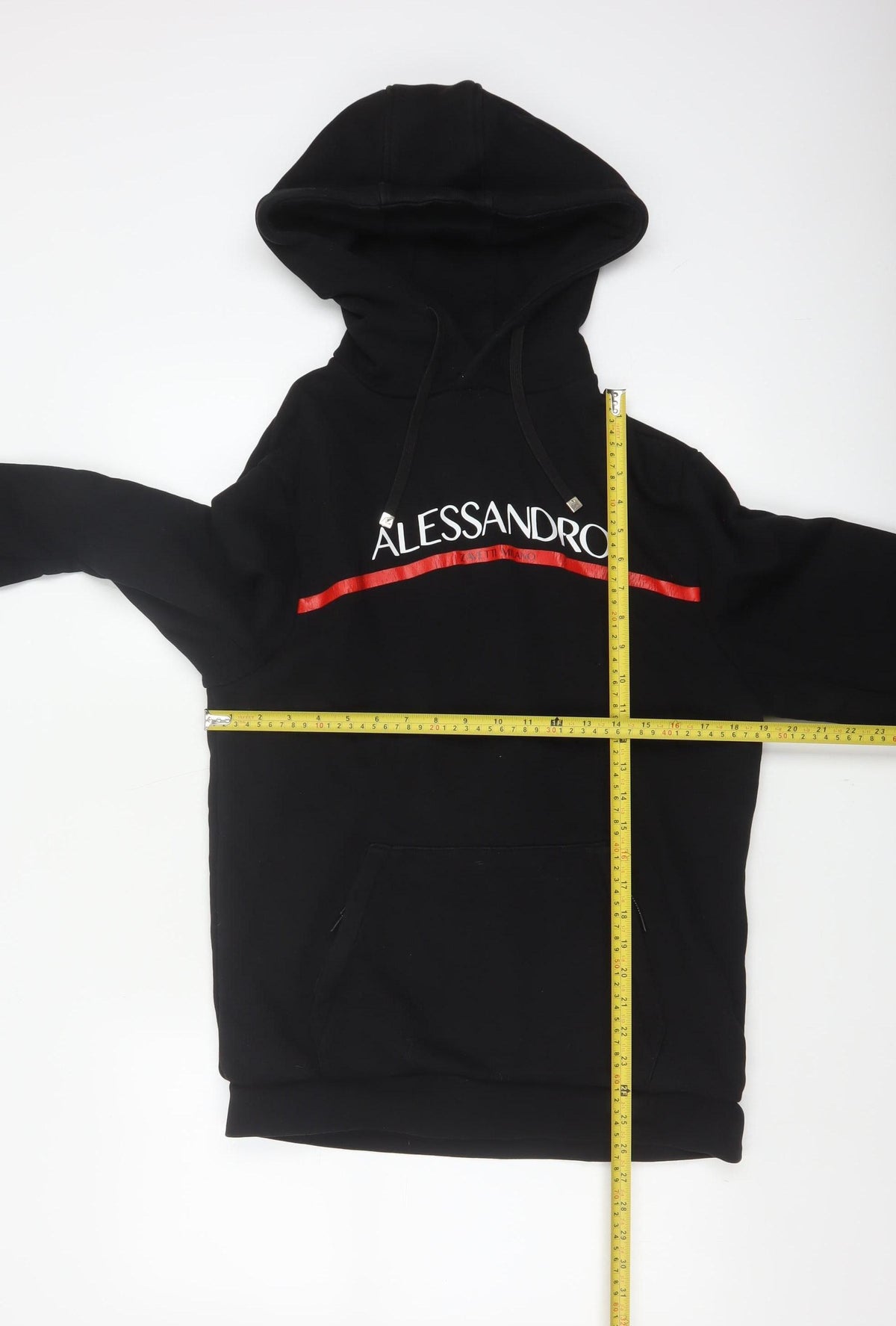 Alessandro Zavetti Men’s Black M Pullover Logo Graphic Hoodie