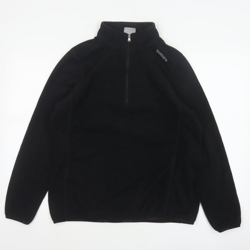 TOG24 Women’s Black UK 14-16 Half Zip Fleece Pullover Sweatshirt
