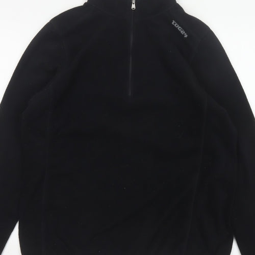 TOG24 Women’s Black UK 14-16 Half Zip Fleece Pullover Sweatshirt
