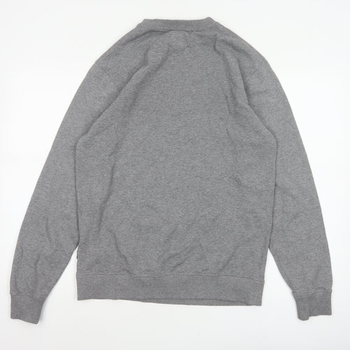 Vans Men’s Grey Small Pullover Crew Neck Logo Sweatshirt Fleece