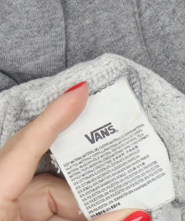 Vans Men’s Grey Small Pullover Crew Neck Logo Sweatshirt Fleece
