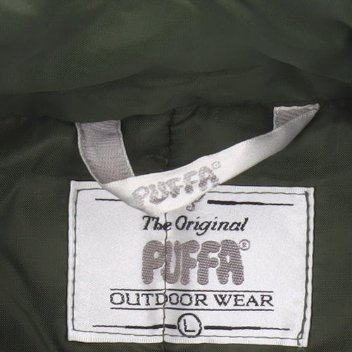 Puffa Women’s Green L Quilted Puffer Gilet Bodywarmer Outdoor