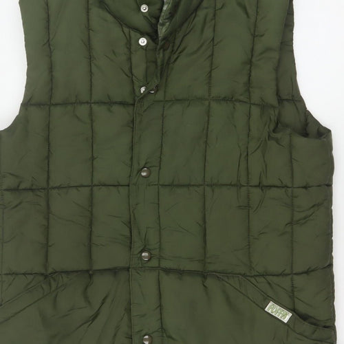 Puffa Women’s Green L Quilted Puffer Gilet Bodywarmer Outdoor