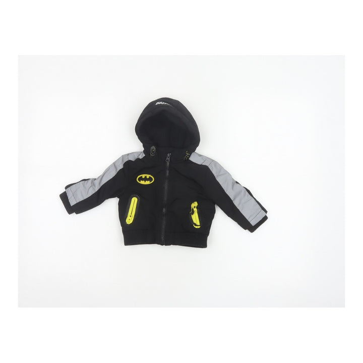 Batman Boys Black 3-6 Months Hooded Ski Jacket Reflective Logo