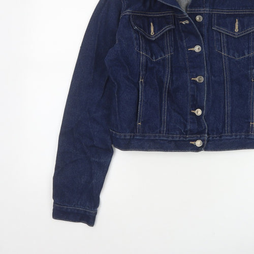 Joie de Vivre Women’s Blue Denim Jacket Size 16 Button Front