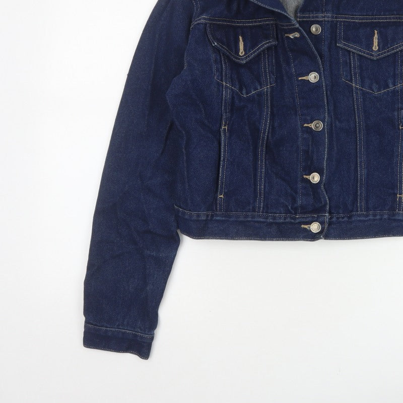 Joie de Vivre Women’s Blue Denim Jacket Size 16 Button Front