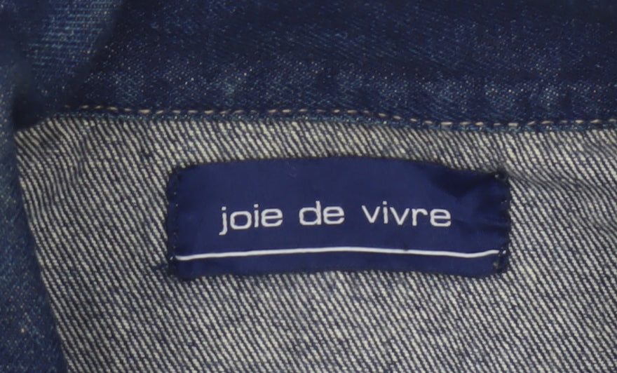 Joie de Vivre Women’s Blue Denim Jacket Size 16 Button Front