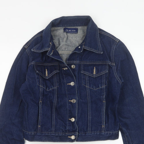 Joie de Vivre Women’s Blue Denim Jacket Size 16 Button Front