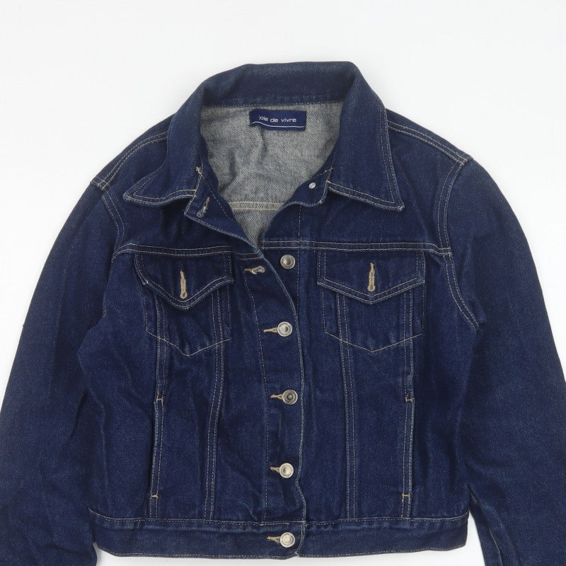 Joie de Vivre Women’s Blue Denim Jacket Size 16 Button Front