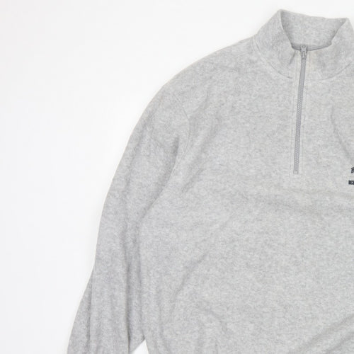 BDG Urban Outfitters Men's Grey M 1/4 Zip Pullover Fleece Sweatshirt