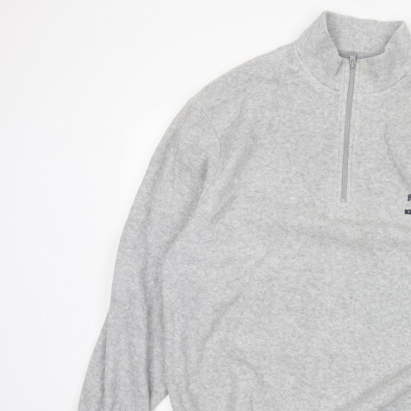 BDG Urban Outfitters Men's Grey M 1/4 Zip Pullover Fleece Sweatshirt