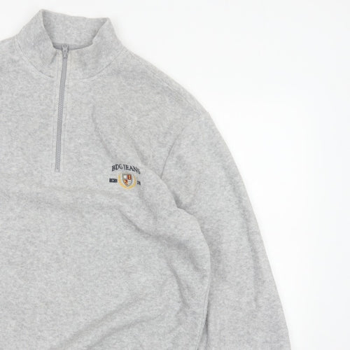 BDG Urban Outfitters Men's Grey M 1/4 Zip Pullover Fleece Sweatshirt