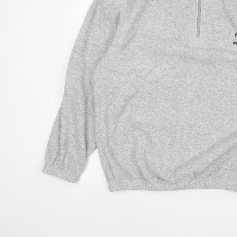 BDG Urban Outfitters Men's Grey M 1/4 Zip Pullover Fleece Sweatshirt