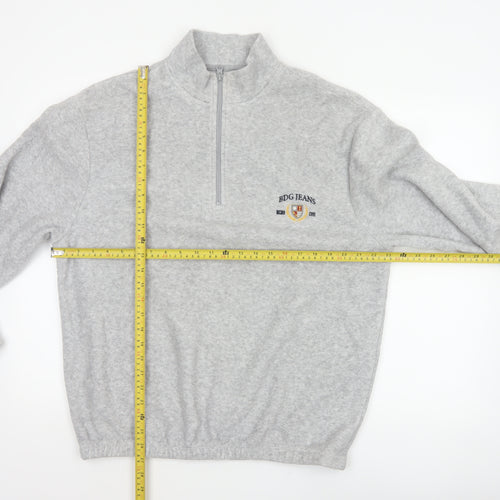 BDG Urban Outfitters Men's Grey M 1/4 Zip Pullover Fleece Sweatshirt