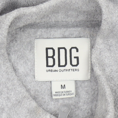 BDG Urban Outfitters Men's Grey M 1/4 Zip Pullover Fleece Sweatshirt