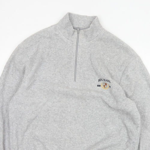 BDG Urban Outfitters Men's Grey M 1/4 Zip Pullover Fleece Sweatshirt