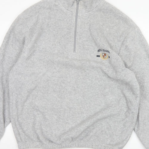 BDG Urban Outfitters Men's Grey M 1/4 Zip Pullover Fleece Sweatshirt