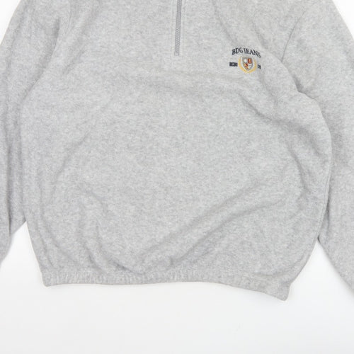 BDG Urban Outfitters Men's Grey M 1/4 Zip Pullover Fleece Sweatshirt