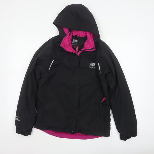 Karrimor Girls Black Pink 13 Years Hooded WeatherTite Ski Jacket