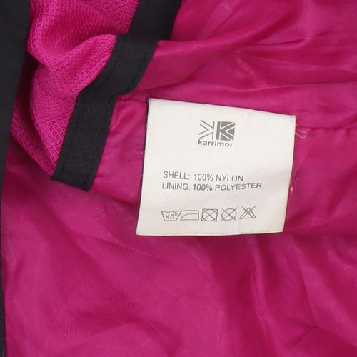 Karrimor Girls Black Pink 13 Years Hooded WeatherTite Ski Jacket