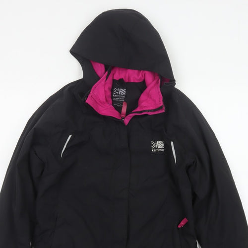 Karrimor Girls Black Pink 13 Years Hooded WeatherTite Ski Jacket