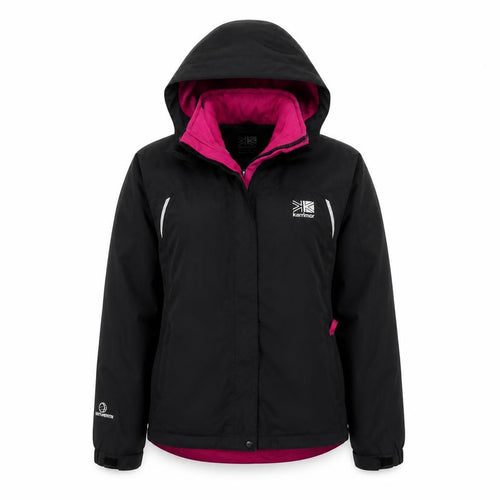 Karrimor Girls Black Pink 13 Years Hooded WeatherTite Ski Jacket