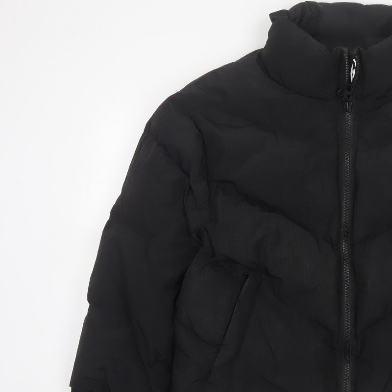 Trapstar Womens Black M Puffer Jacket Logo Quilted Full Zip