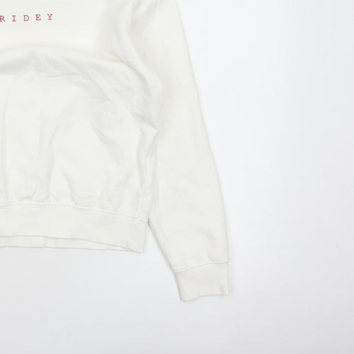 Six Stories Women’s Ivory S Bridey Wedding Crew Neck Pullover Sweatshirt