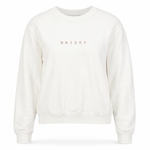 Six Stories Women’s Ivory S Bridey Wedding Crew Neck Pullover Sweatshirt