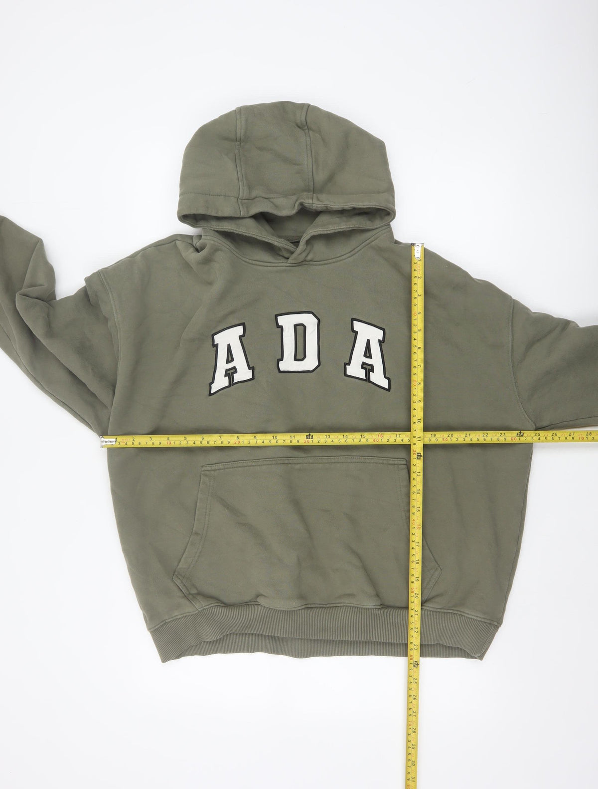 Adanola Men's Green M Oversized Pullover Hoodie Logo Organic Cotton