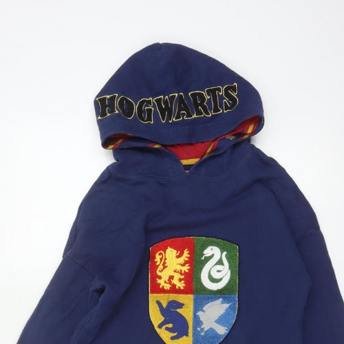 Mini Boden Girls Blue 9-10 Years Harry Potter Hogwarts Pullover Tunic Hoodie