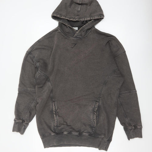 Gymshark Men’s Grey M Lifting Club Graphic Oversized Pullover Hoodie