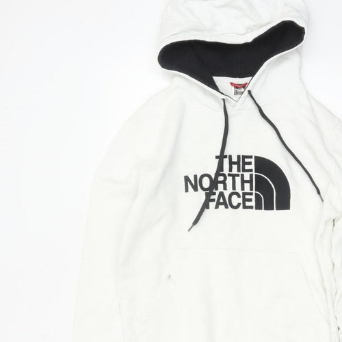 The North Face Men's White XS Pullover Logo Cotton Hoodie