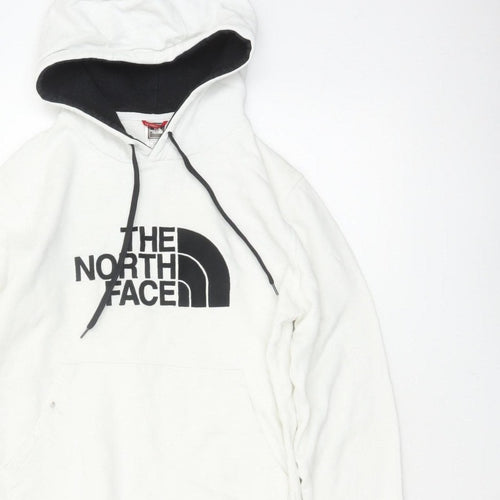 The North Face Men's White XS Pullover Logo Cotton Hoodie