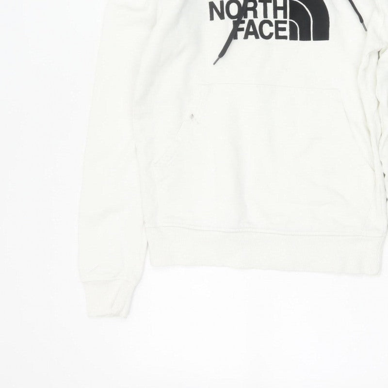 The North Face Men's White XS Pullover Logo Cotton Hoodie