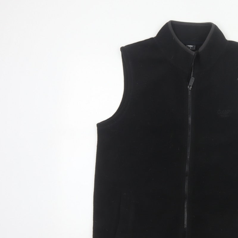 Additional view of Cotton Traders Men’s Black M Basic Fleece Zip Bodywarmer Waistcoat
