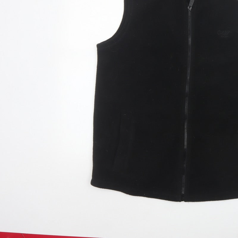 Additional view of Cotton Traders Men’s Black M Basic Fleece Zip Bodywarmer Waistcoat