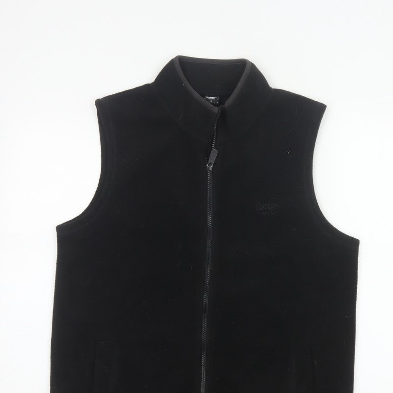 Additional view of Cotton Traders Men’s Black M Basic Fleece Zip Bodywarmer Waistcoat