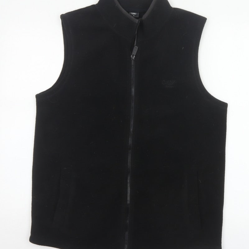 Additional view of Cotton Traders Men’s Black M Basic Fleece Zip Bodywarmer Waistcoat