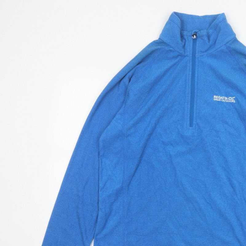 Regatta Men’s Blue L 1/4 Zip Fleece Outdoor Sweatshirt