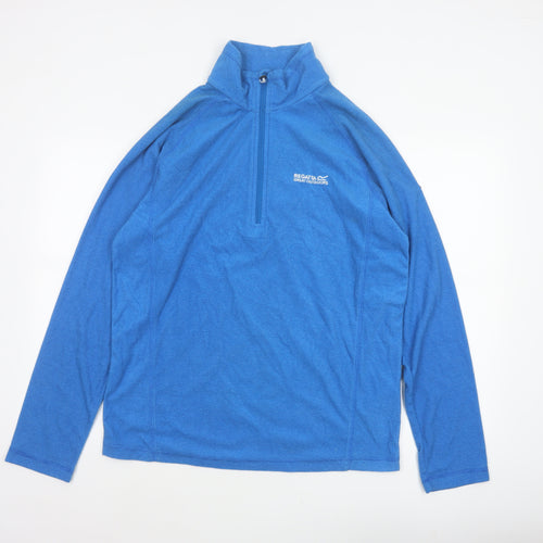 Regatta Men’s Blue L 1/4 Zip Fleece Outdoor Sweatshirt