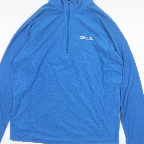 Regatta Men’s Blue L 1/4 Zip Fleece Outdoor Sweatshirt