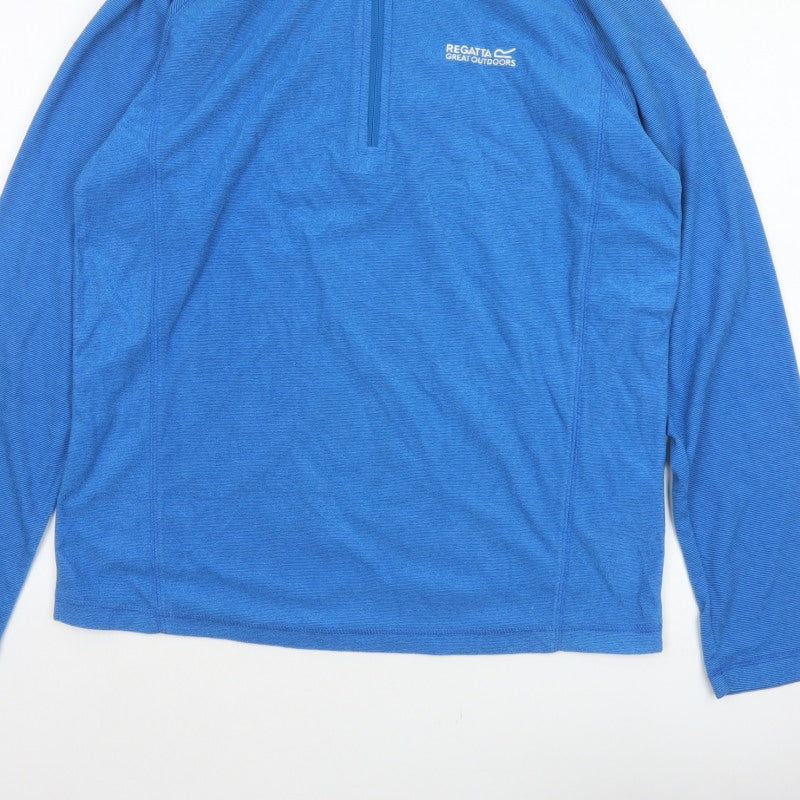 Regatta Men’s Blue L 1/4 Zip Fleece Outdoor Sweatshirt