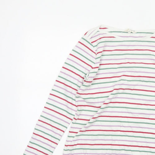 FatFace Women’s Multicoloured Stripe Cotton Long Sleeve T-Shirt UK 10