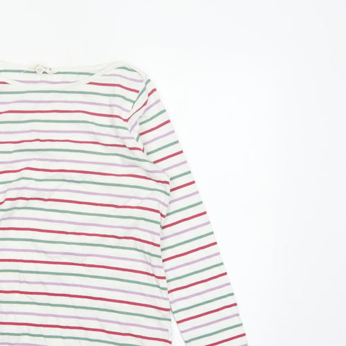 FatFace Women’s Multicoloured Stripe Cotton Long Sleeve T-Shirt UK 10