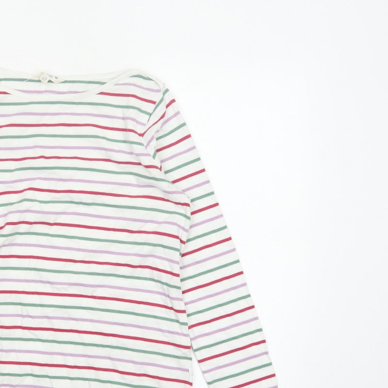 FatFace Women’s Multicoloured Stripe Cotton Long Sleeve T-Shirt UK 10