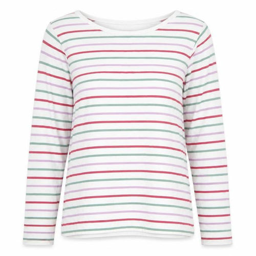FatFace Women’s Multicoloured Stripe Cotton Long Sleeve T-Shirt UK 10